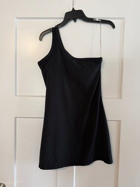 Black One-Shoulder Women's Dress